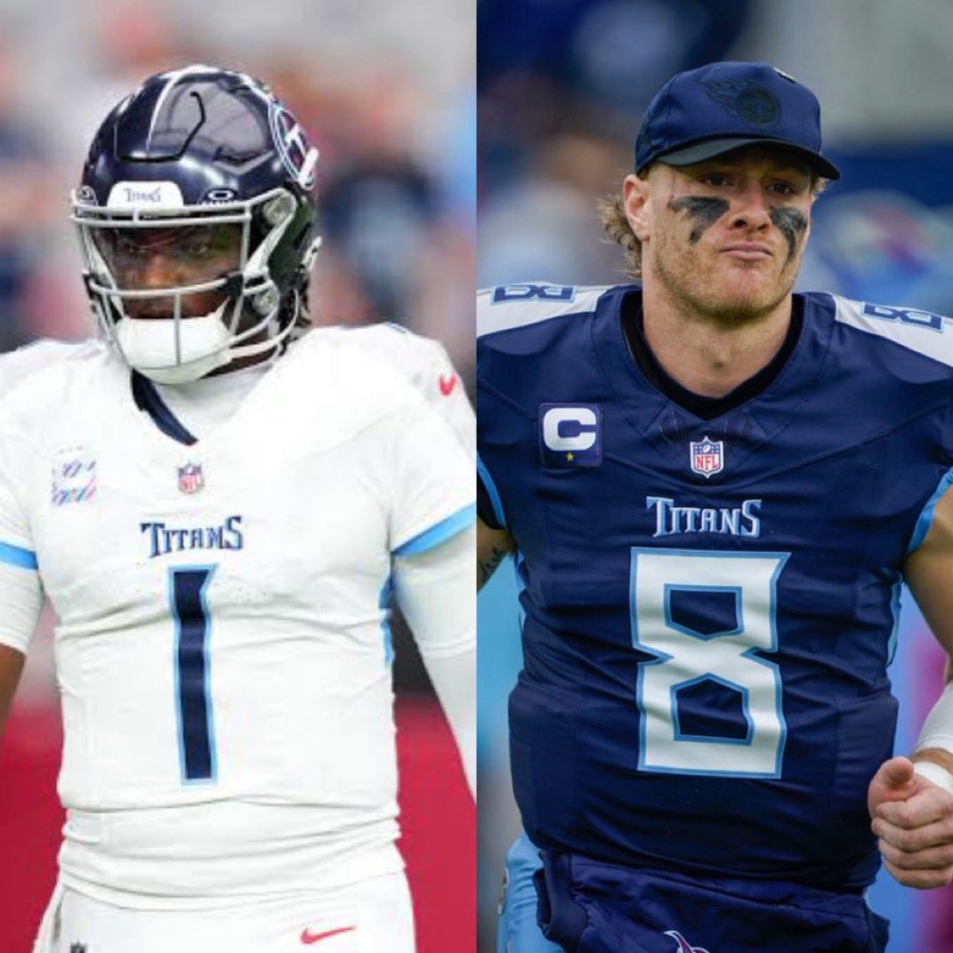 Cam Ward vs Will Levis - first 9 starts #TitanUp
                           
                      Ward (1-8)               Levis (3-6)
Yards                1760                          1808
Comp%             58%                         58.4% 
Comp/Att     170/295