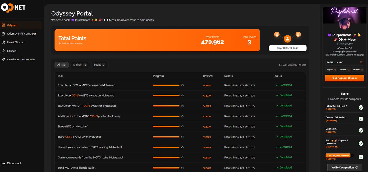 🚀 Join the <a href="/opnetbtc/">OP_NET</a>  Odyssey Portal! Earn points by completing on-chain &amp; social tasks, trade, stake, and climb the leaderboard 🌌 Start now &amp; get rewards 💎 👉 opnet.org/dashboard?r=kh…