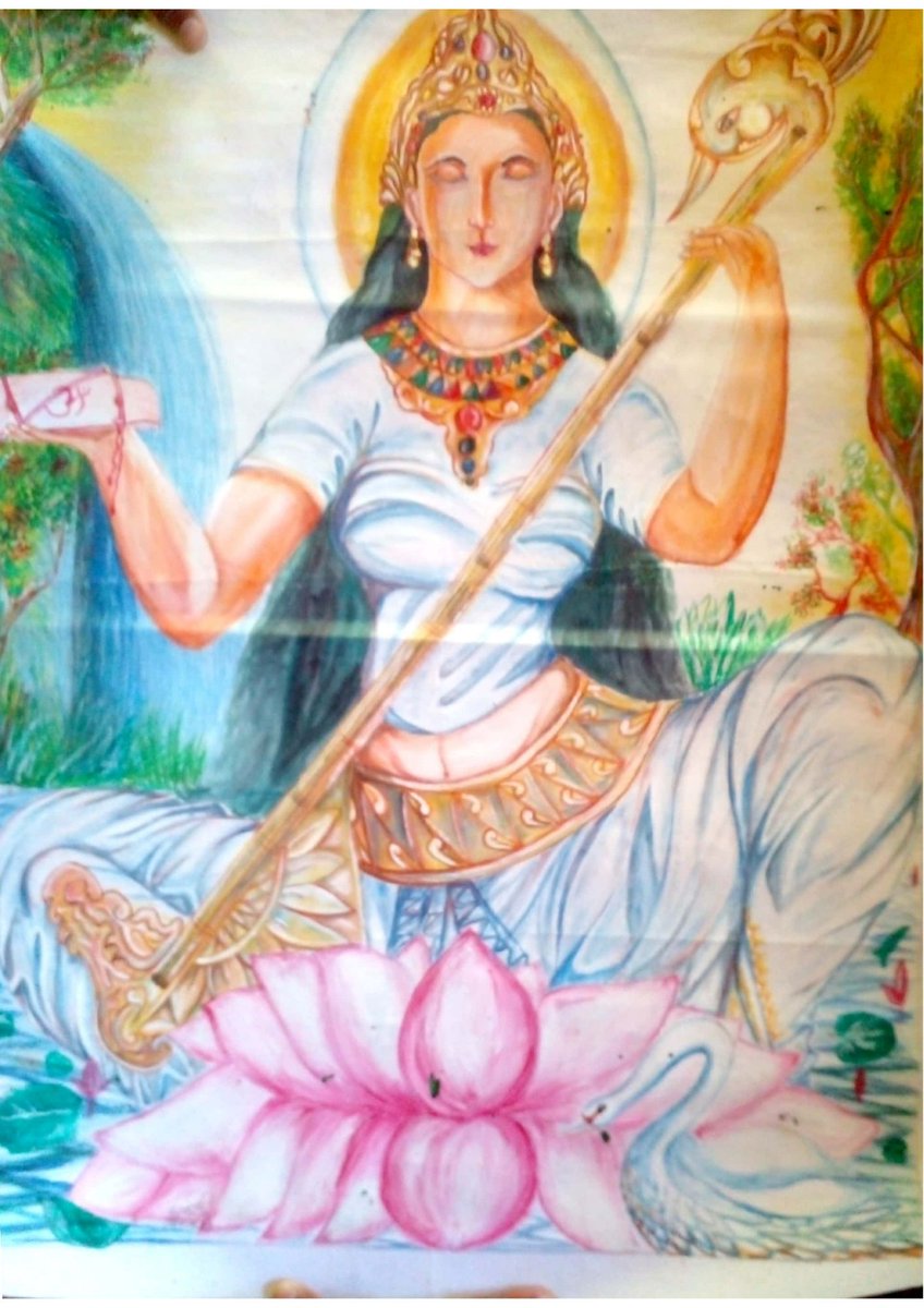 gnanasiddhi's tweet photo. A one of stude painting of my childhood, coppied from Kumudu Tharaka's book covers (Original painting is from Kumudu Tharaka) #watercolorpainting #watercolor #watercolorart #watercolorchallenge #artist #art #artwork #artcollector #painting #paint #paintingart https://t.co/cGhHbuDUj1