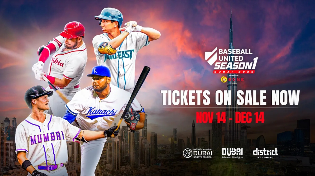 visitdubai_jp's tweet photo. 中東・インド・南アジア初 #プロ野球リーグ「ベースボール・ユナイテッド」が遂に11月14日開幕⚾️1か月の熱戦が見逃せません😍 #TheSevensStadium 内 #Baseballunited ball parkで元MLの川崎宗則選手や元プロ野球選手の福田選手ら日本人選手も13名参戦します❕#ドバイ #ビジットドバイ #VisitDubai https://t.co/vwOTI5LhG1