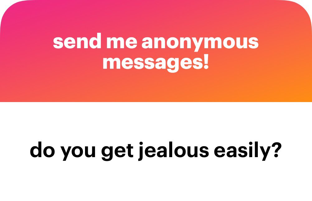 I wouldn’t say so. I don’t have many reasons to get jealous over. When I do, it’s only for a short time before I move on