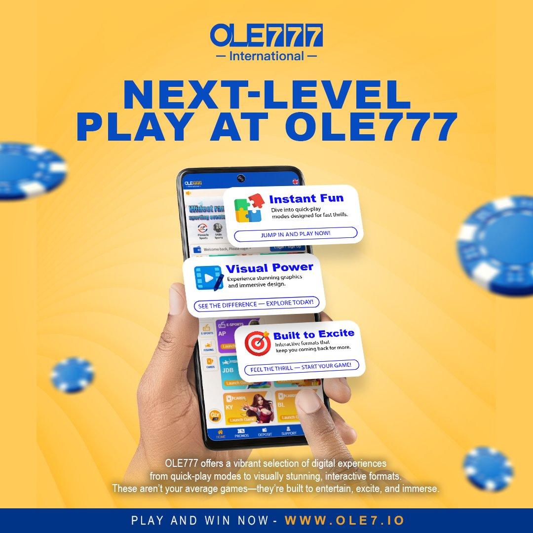 OLE777_Official's tweet image. OLE777 redefines digital entertainment with immersive experiences that are as exciting as they are visually stunning.

Register &amp;amp; Play now: bit.ly/4fPh85A

#digitalexperience #interactivefun #ole777