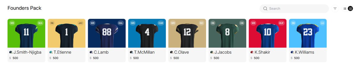 My <a href="/footballdotfun/">Football.Fun</a>  NFL (American Football) founders pack reveal

Top 3 players are JSN, Etienne and CeeDee

Only was allocated 2 packs but honestly, I really like all my pulls and think they are very good. Can't wait for this start should be a good experience Americans are