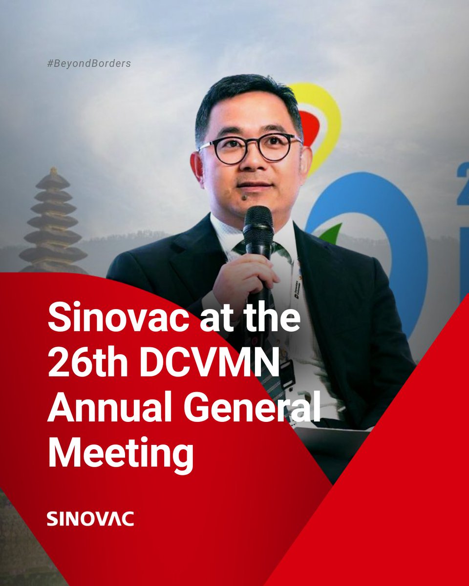 Sinovac's tweet image. The DCVMN Annual General Meeting in Bali brought together vaccine producers and global health organizations for a dynamic exchange of ideas on innovation, technology, and access. #DCVMN2025 #BeyondBorders #ScalingForHealth #VaccineInnovation #PublicHealth