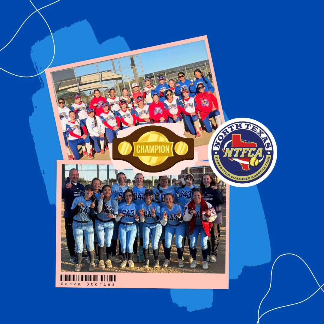 CHAMPIONS!!!!
💪💪💪
The NTX Exposure Weekend CHAMPIONS have been crowned. Congrats to these two teams on incredible runs en route to the rings. Our 18u champs are 643 Fastpitch 18U Premier and our 16u winners are 14u Texas Glory. Nicely done, girls.