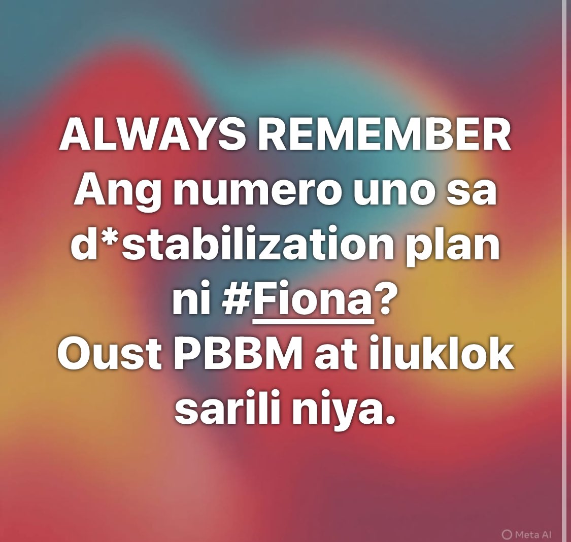 Hindi ka magtatagumpay #Fiona!