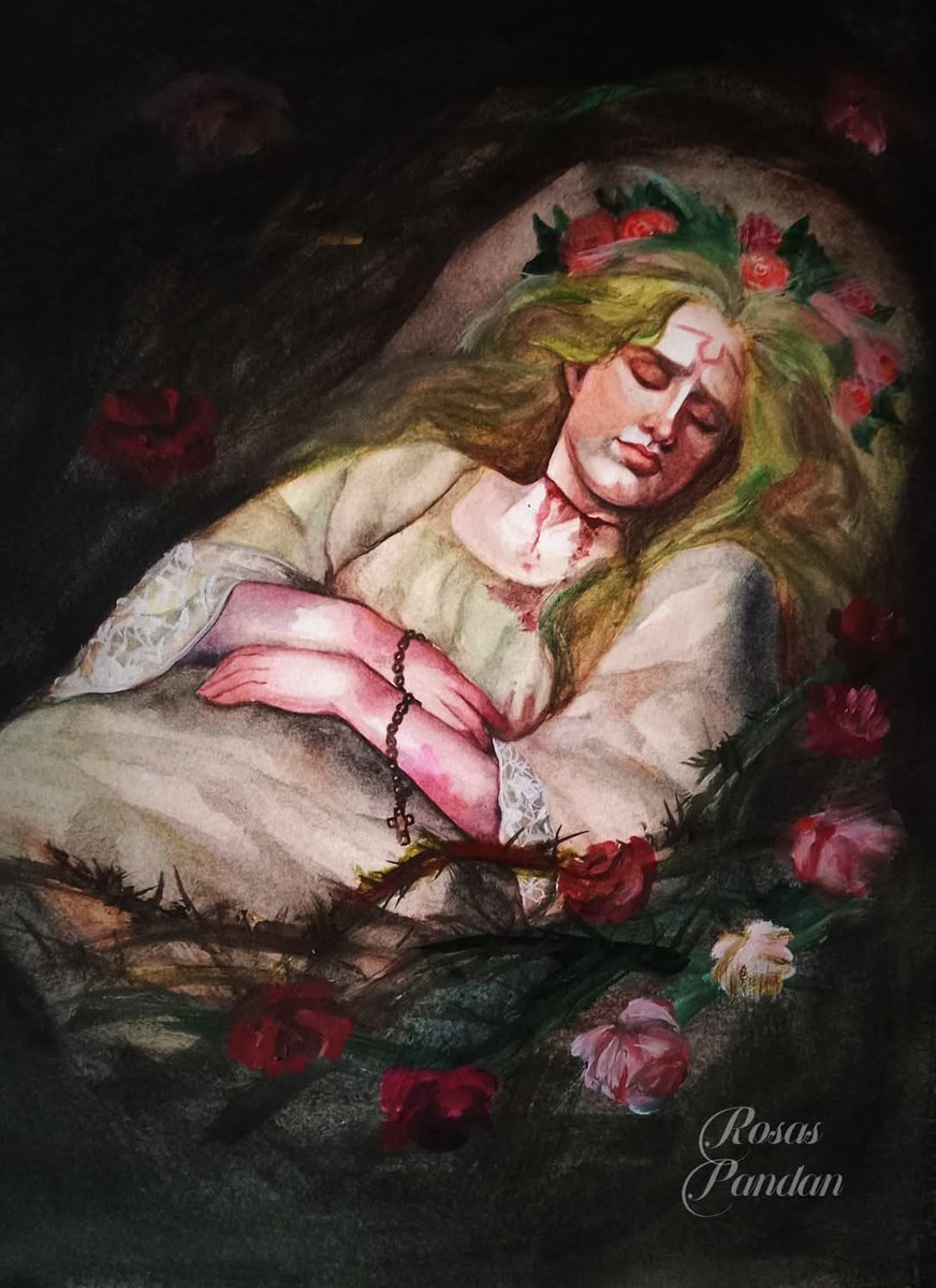 OlaRosasPandan's tweet image. 🥀 𝕺𝖓𝖊 𝖔𝖋 𝕬 𝕿𝖍𝖔𝖚𝖘𝖆𝖓𝖉 𝕯𝖊𝖆𝖙𝖍𝖘 🥀

Watercolor painting I did, depicting one of C.C.&apos;s death during the medieval period. 

🥀🥀🥀

#codegeass
#codegeasscc