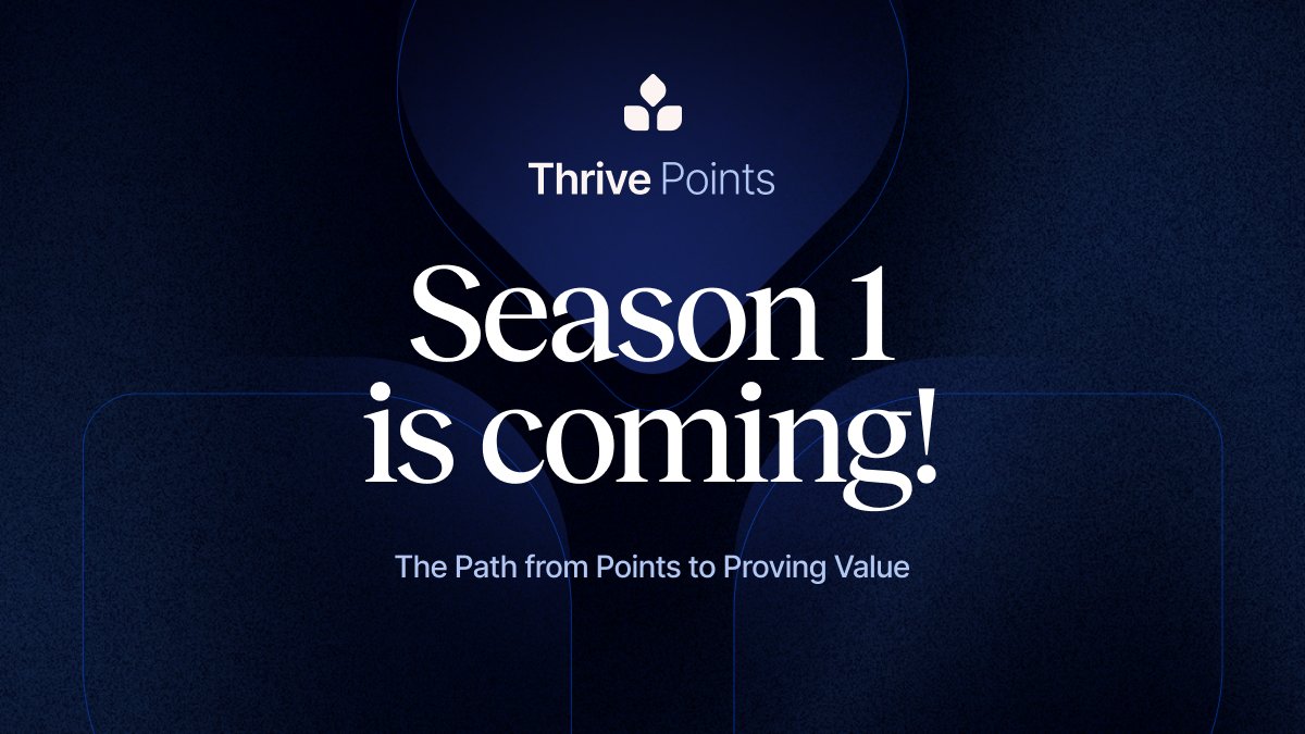 thriveprotocol's tweet image. We&apos;re not just bringing Points back. 

Our product team has been building something new that unifies our entire vision for crypto, and it starts with Season 1. 

If you haven’t already, migrate your old account and be seated for our upcoming launch.