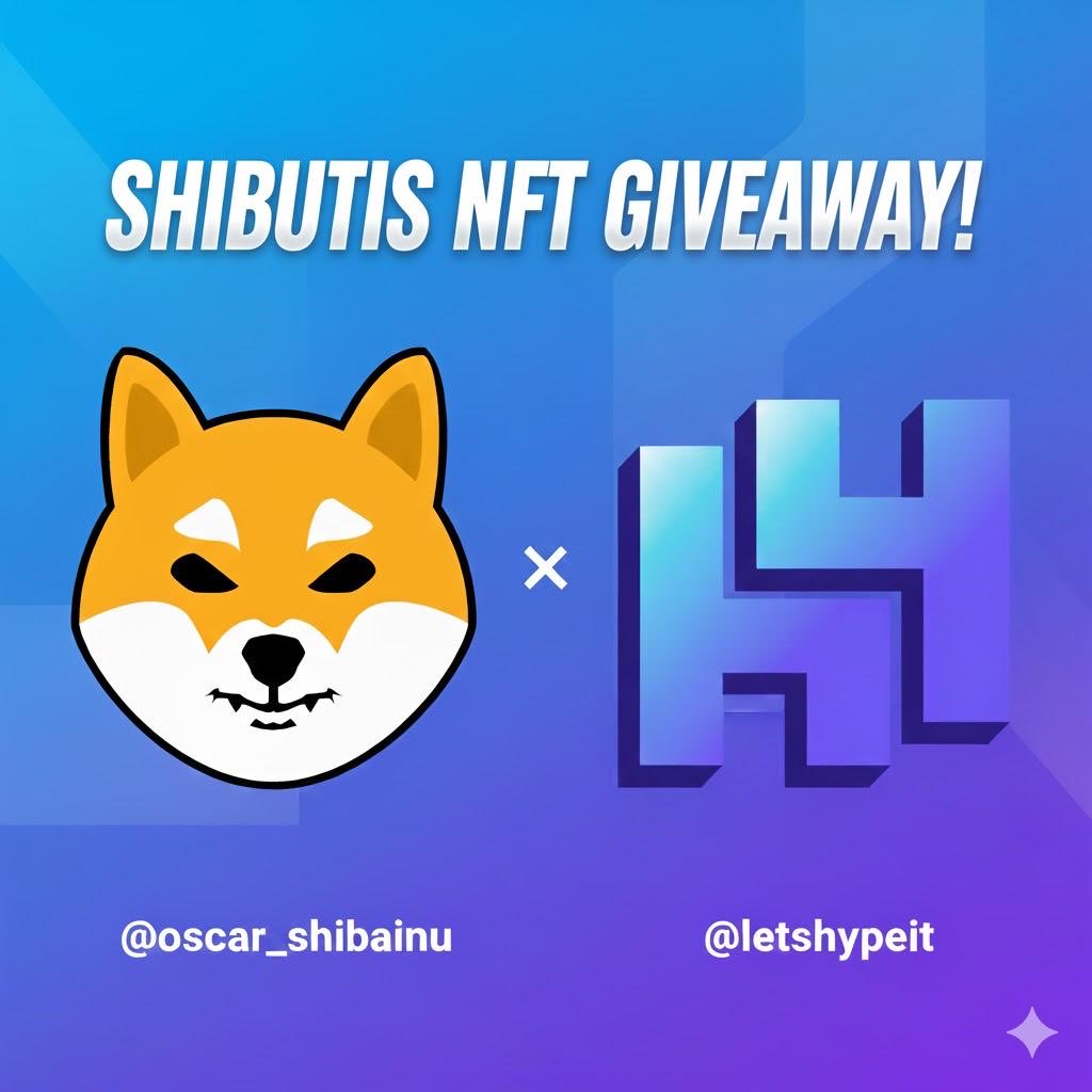 🎉 SHIBUTIS NFT GIVEAWAY 🎉

We've partnered with <a href="/oscar_shibainu/">Oscar</a> to give away 5 Shibutis NFTs (worth ≈0.0055 ETH each)!

How to Win:

✅ Follow @letshypeit &amp; <a href="/oscar_shibainu/">Oscar</a>

✅ Post content on hypeit.app using $OSCAR as the earning token.

✅ Own at least one