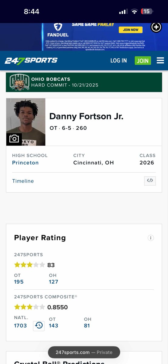 Blessed to be ranked a 3⭐️ athlete on 247 sports and espn <a href="/247recruiting/">247Sports Recruiting</a> <a href="/AllenTrieu/">Allen Trieu</a> <a href="/espn/">ESPN</a>
