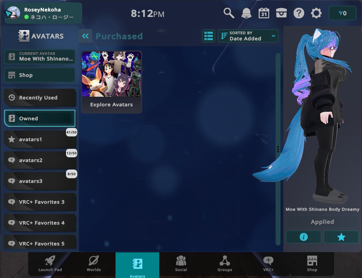 RoseyNekoha's tweet image. Anyone in the VRChat beta — I don’t recommend it right now. They’re pushing their store harder than ever, and I couldn’t even find my own uploaded avatars. Everything just redirects to the shop, which seems to be the main focus.