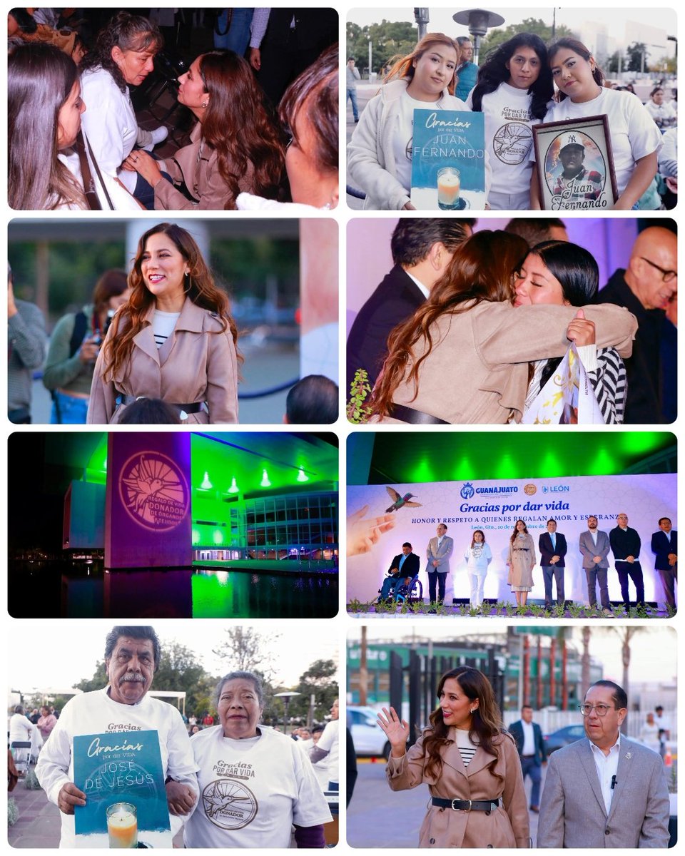 LibiaDennise's tweet photo. Esta noche me llevo en el corazón a las familias que en su momento más difícil, dijeron sí a la donación. Su generosidad multiplica la vida. ¡Gracias por dar vida! 💚

A quienes recibieron una segunda oportunidad, les digo que vivan con propósito y gratitud. Cada día es un homenaje a quienes hicieron posible este milagro.

En Guanajuato la donación y los trasplantes avanzan gracias al trabajo del Sistema de Salud y al programa Hospital Donante. Somos la única entidad con “Cuidando mi Trasplante” que entrega inmunosupresores gratuitos a personas sin seguridad social. Aquí la solidaridad se convierte en vida.