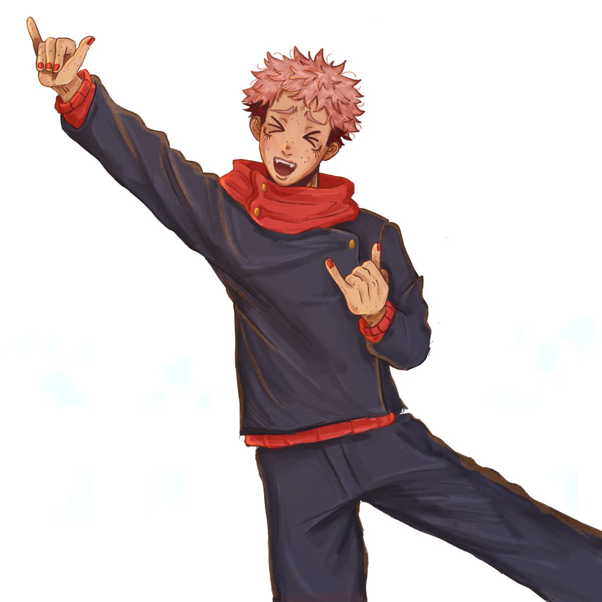 mahit0s_art's tweet image. anyway here it is without (better) #yujiitadori