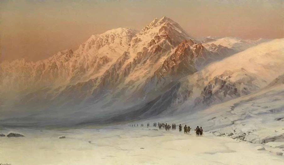 Frosty Morning in the Caucasus, by Ilya Zankovsky (1832-1919)