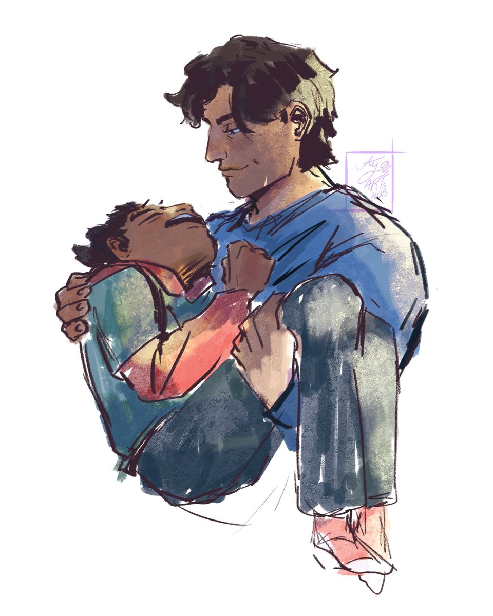 ayaarts_'s tweet image. he&apos;s so eepy (quick sketch bc my hand hurts sm but I needed to doodle) #Batfamily #brothers #dc