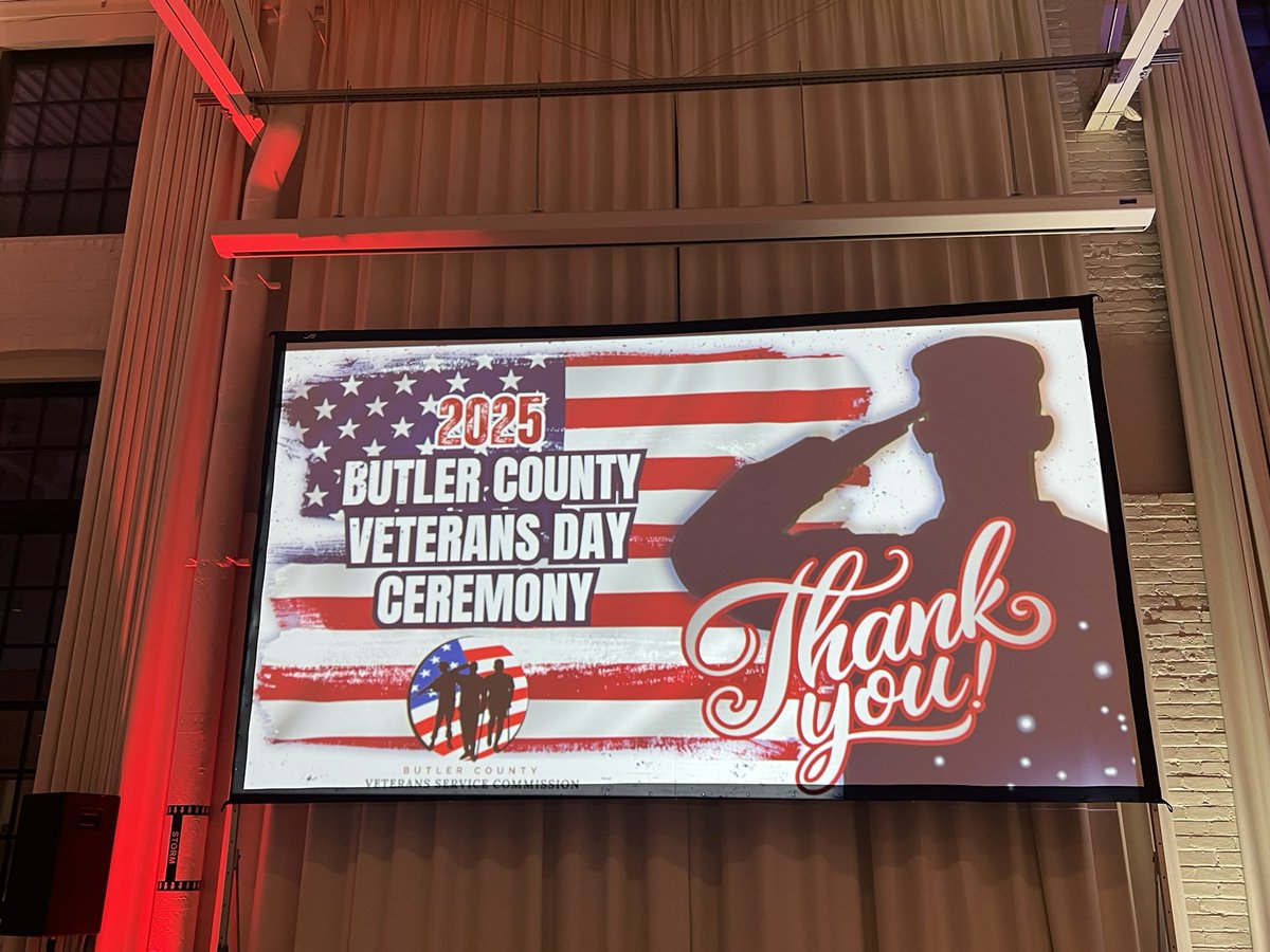 Thank you to the Butler County Veterans Service Commission for hosting a wonderful Veterans Day program this evening, and for all the services and support you continue to provide to our veterans and their families. 
🇺🇸🪖