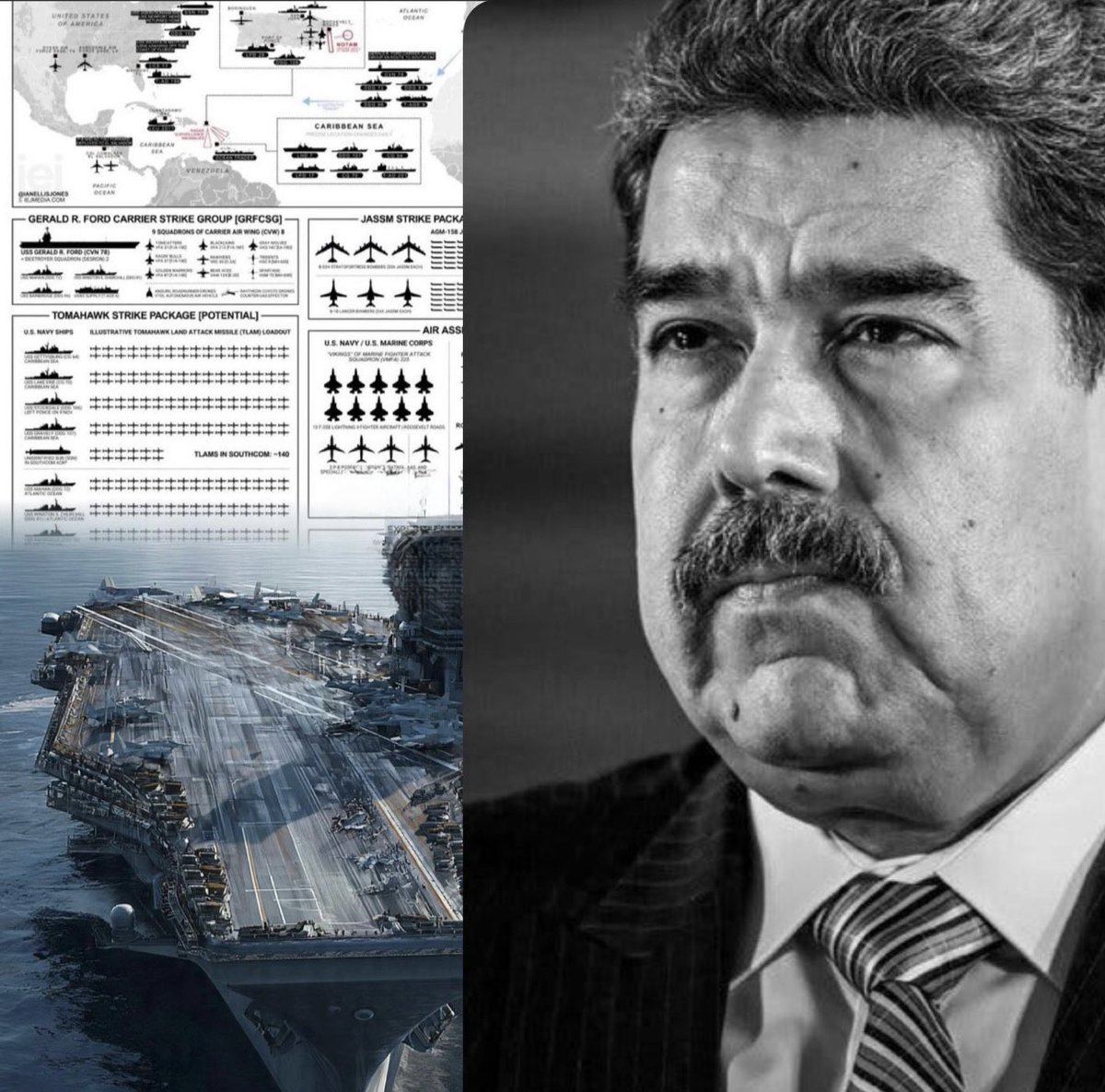 🚨Update: The US War Department is deploying a massive Naval and Marine Task Force in preparation for offensive action against Dictator Maduro and Venezuela, which has a Narco Government pushing drugs to the US! The largest aircraft carrier in the world is in- route and will soon