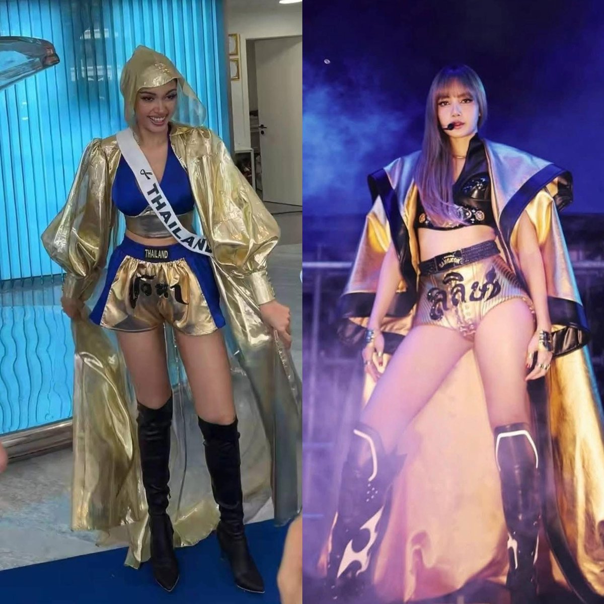 Copy ไม่ว่า แต่ตัดเย็บหยาบมาก ตะเข็บปลิ้นเชียว 

#MissUniverse #MissUniverse2025 #The74thMissUniverse #MissUniverso