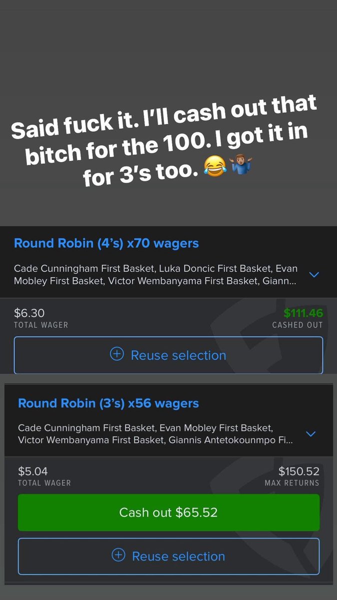 Good lil cashout with a chance for more.