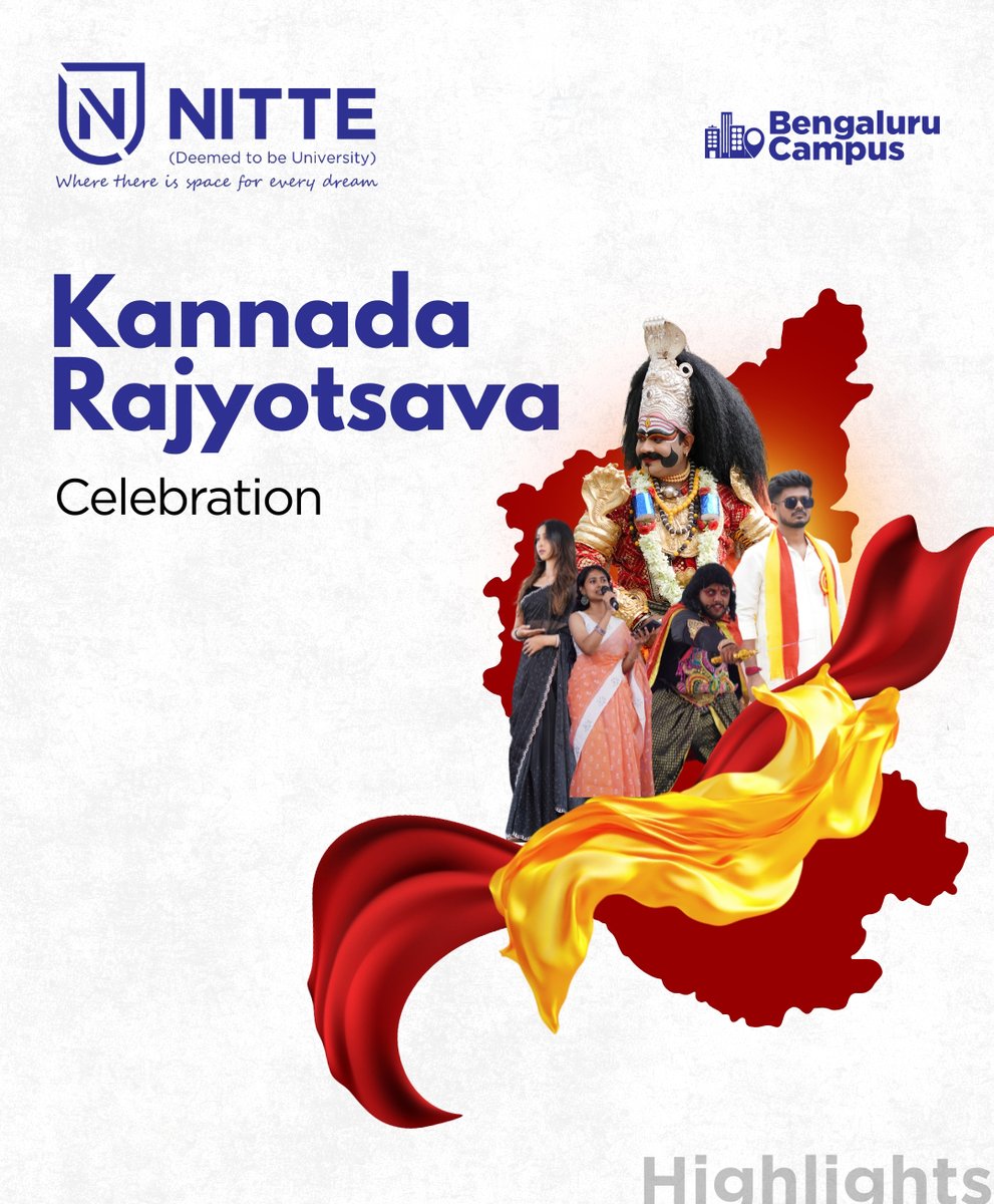 NMITBangalore's tweet photo. 🎉 The Karnataka spirit filled every corner of Nitte Campus Bengaluru, as we celebrated Karnataka Rajyotsava with colors, music and pride, honoring 70 years of our state��s vibrant journey. 🪔
#NMIT #Nittebengaluru #NSAPD #NCOPS #NSFTID #karnataka #Karnatakaday #karnataka https://t.co/1Pg4hL5gln