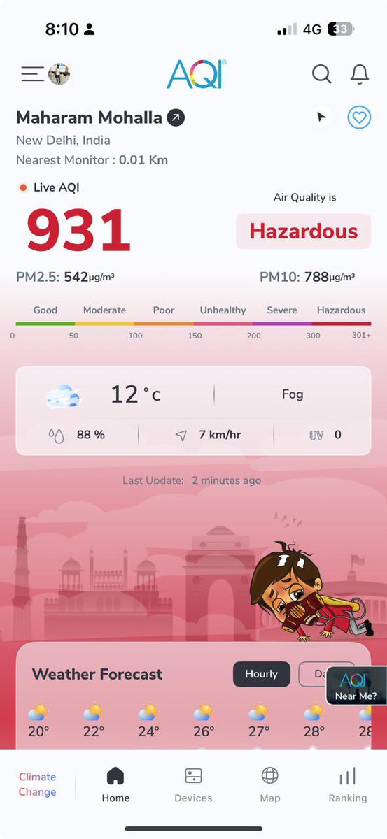 keshavccit's tweet photo. Shame on @BJP4Delhi @gupta_rekha , see the Polution level. @Saurabh_MLAgk @ArvindKejriwal #aqi #pollution https://t.co/8oCaHz001G
