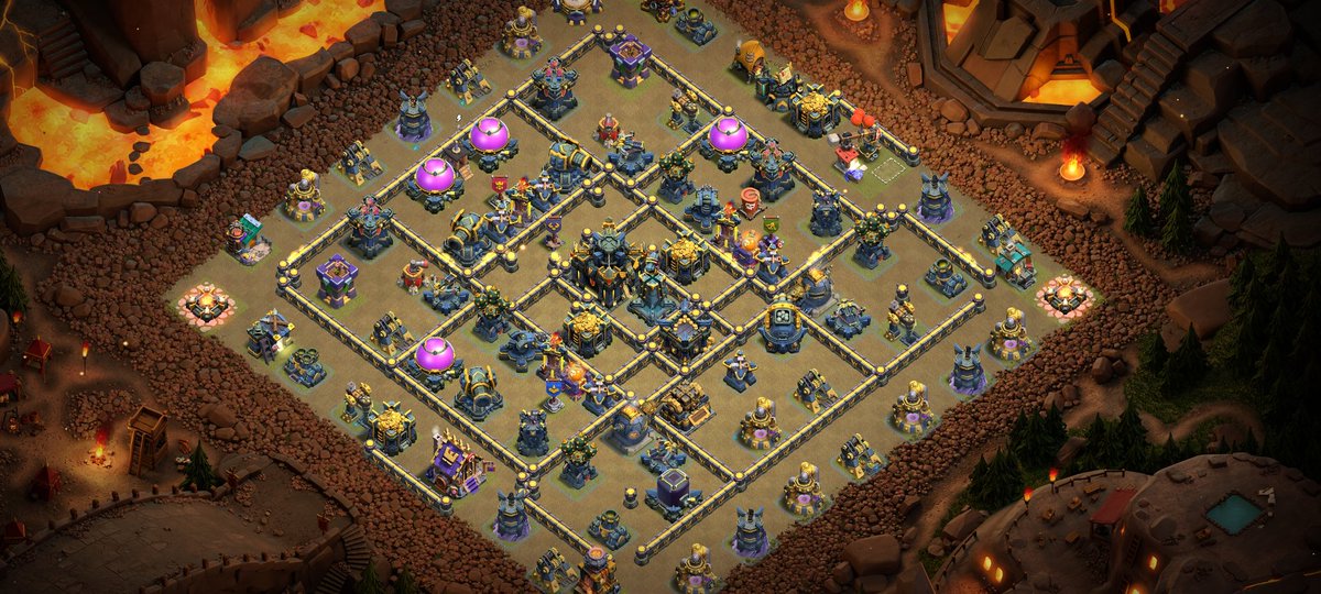 This is my TH 17 Last Base
CC：2ice3Rocket balloon
link.clashofclans.com/en?action=Open…
