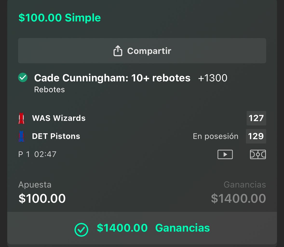 CADE CUNNINGHAM 10 REBOTES y TRIPLE DOUBLE ✅✅✅✅✅

Se van 2 transferencias de $100 entre los RT en esta publicación no importa si no gana Detroit o no ✅✅✅

VAMOS PUTOS PISTONSSSS✅✅✅.