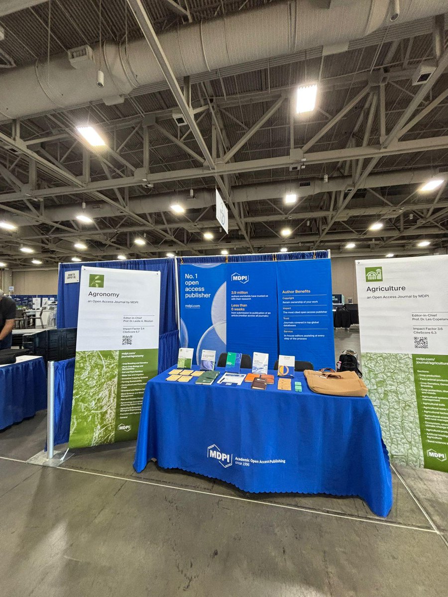 AgricultureMdpi's tweet image. Day 2 of the #CANVAS25 here in Salt Lake City is in full swing!
We are enjoying the discussions and the opportunity to meet authors, reviewers, and editors in person.
Come say hi at our booth! 👋

#MDPI #OpenAccess #Agronomy #SoilScience #CropScience