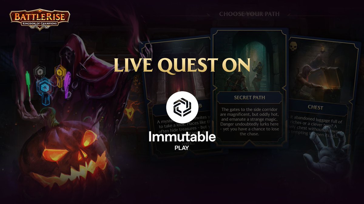 BattleRiseGame's tweet image. Important announcement to all adventurers! 

Do not forget to complete your quests on @Immutable !!

Your daily gold coins await you! Quests must be completed for glory!!!🗣️🗣️