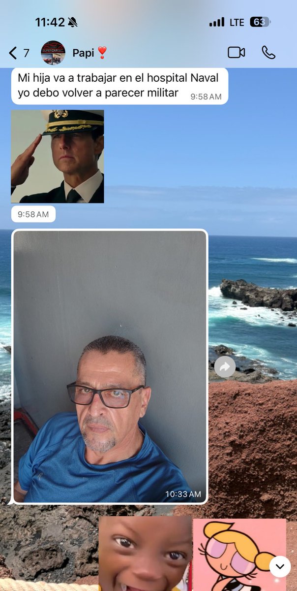 Hoy fue mi primer día en el hospital y mi fan #1 aprovechó para saludarme🤍 Mírenle la cara al verme con el uniforme😭