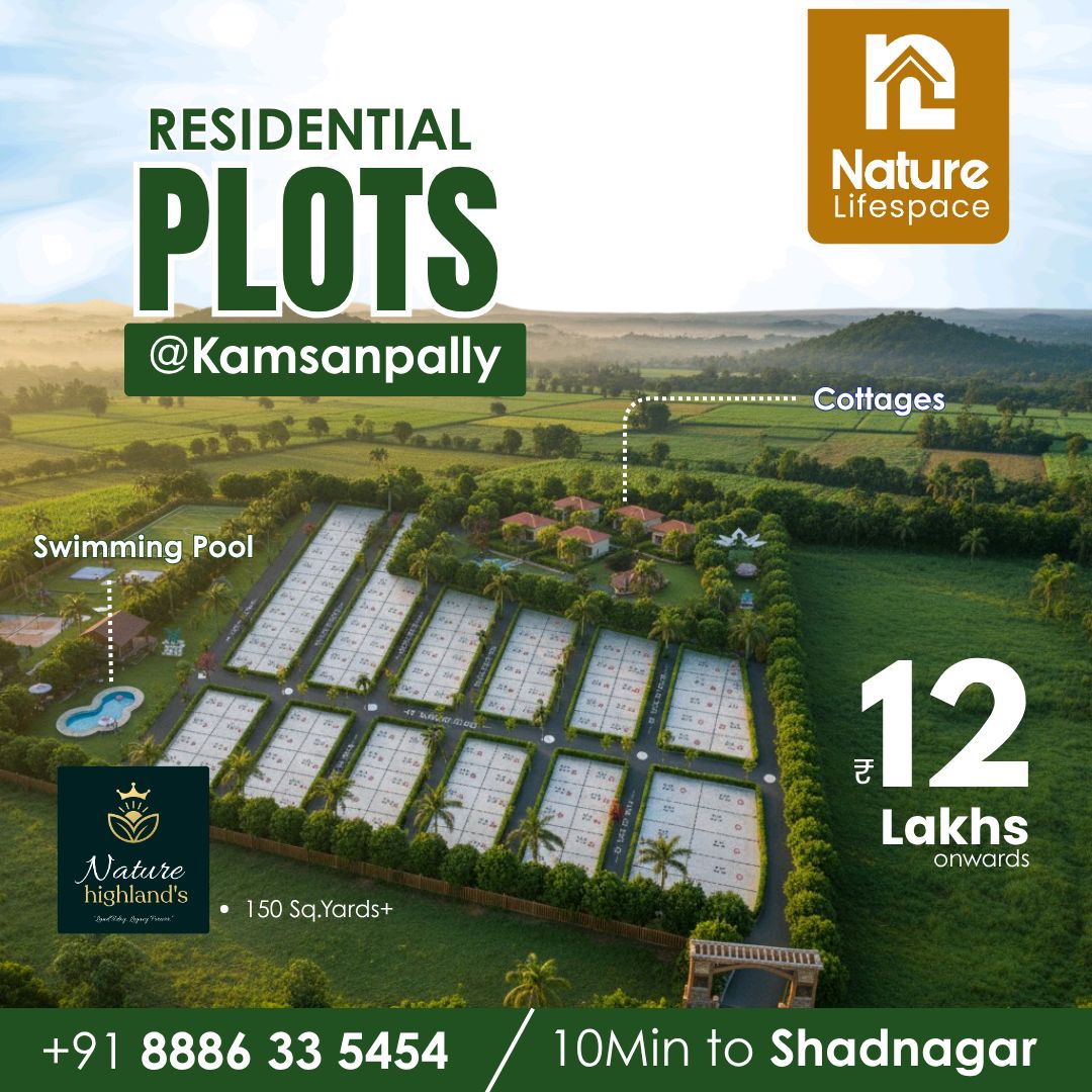 NatureAvenuesSF's tweet image. Discover serene living just 10 mins from Shadnagar! 🌿 Spacious residential plots are now up for grabs near Kamsanpally, starting at ₹12 lakhs. Ideal location with modern amenities! 🏡 Call us at 8886335454 to book now! #HmdaPlots #DtcpPlots #ShadnagarPlots #PlotsnearHyderabad