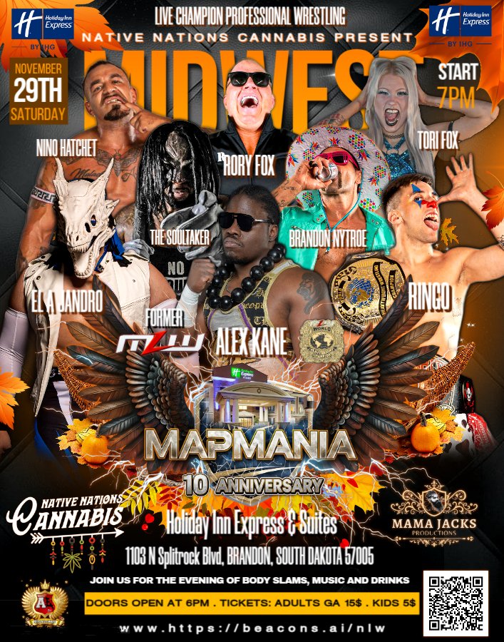 MidwestAllPro's tweet photo. @OVWMoose Nov 7th, 2015 is were you helped start it all in Sioux Falls, South Dakota. Ten years later #MAP Celebrates with #MAPMANIA: 10th Anniversary LIVE in Brandon, South Dakota.  Thank You for Everything Moose!! https://t.co/ubOiFniKd3