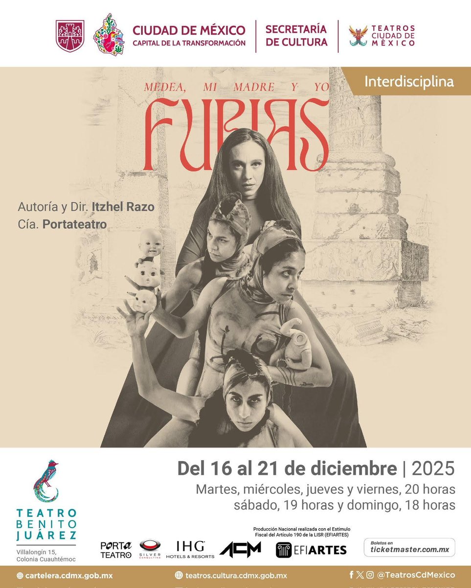 Popkinema's tweet photo. 🎭 #Teatro | FURIAS: Medea, mi madre y yo – Porta Teatro se suma a los 16 Días de Activismo con un poderoso rito escénico https://t.co/B87tlHbgRV