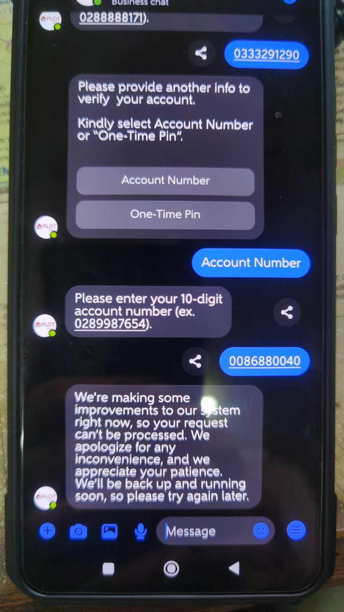 AzulonGray's tweet photo. @PLDT_Cares Eto ba? Systems down din Bobo nyo https://t.co/uEuC4bsiKg