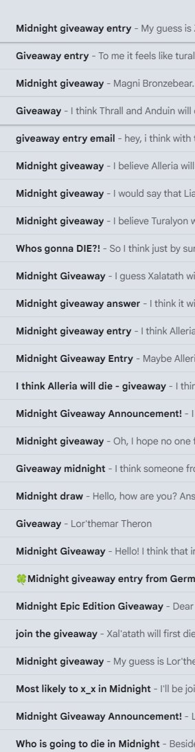 We received a total of 125 entries! A winner was chosen by random number generator and they have been notified. Once they confirm that they received the email, they'll be given the code and announced here as the winner as well! #WoW_Partner #Midnight