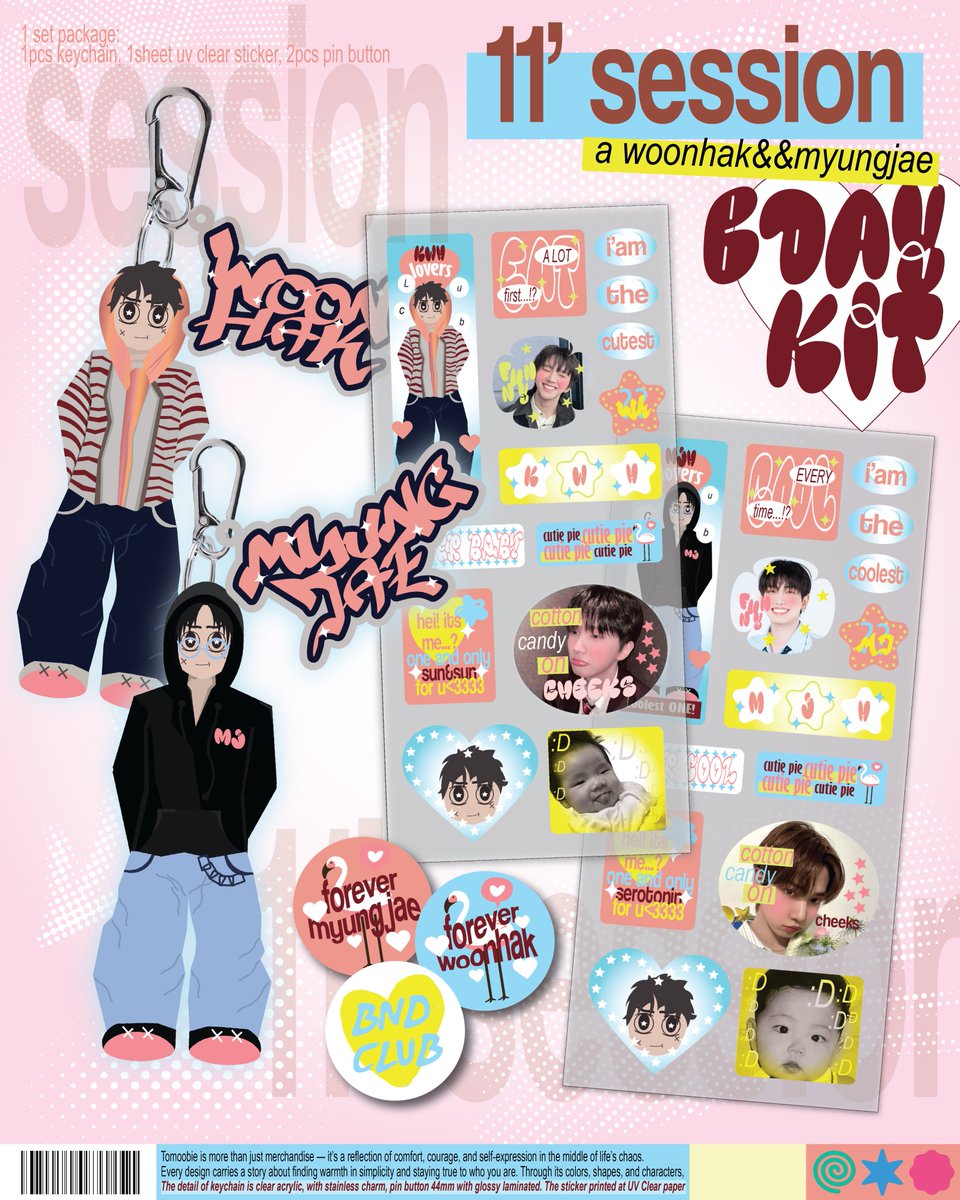 tomoobie's tweet photo. [ help rt &amp;&amp; like are very apreciated ]
Interest check ── .✦

"11's Session" ⋆˚꩜｡
A Woonhak &amp; Myung Jaehyun Birthday Kit

How to claim? 
Rt &amp; like this post 
Claim 11.11 (20.00 WIB) l
Very Limited qty!

drop ur @ 𖹭.ᐟ https://t.co/HdpOh0DTgz