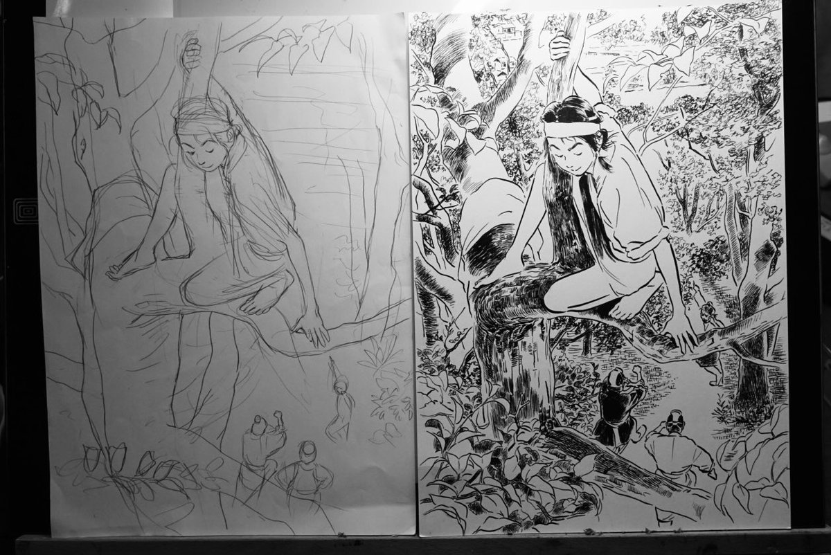 emg1993's tweet image. __《告状》｜原创手绘，尺寸A4