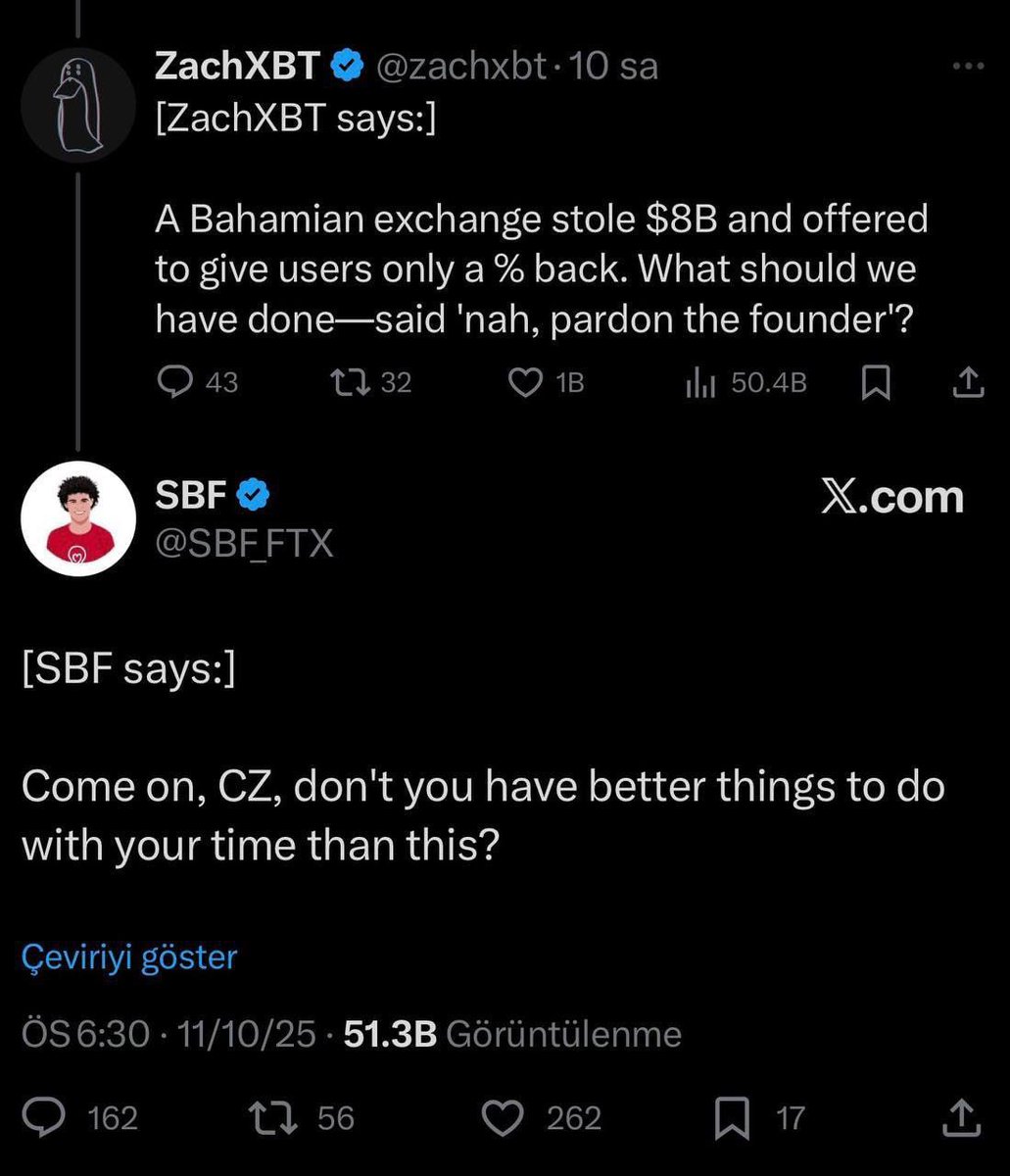 AlphaGrid_AI's tweet image. Drama: Sam accuses CZ of being ZachXBT