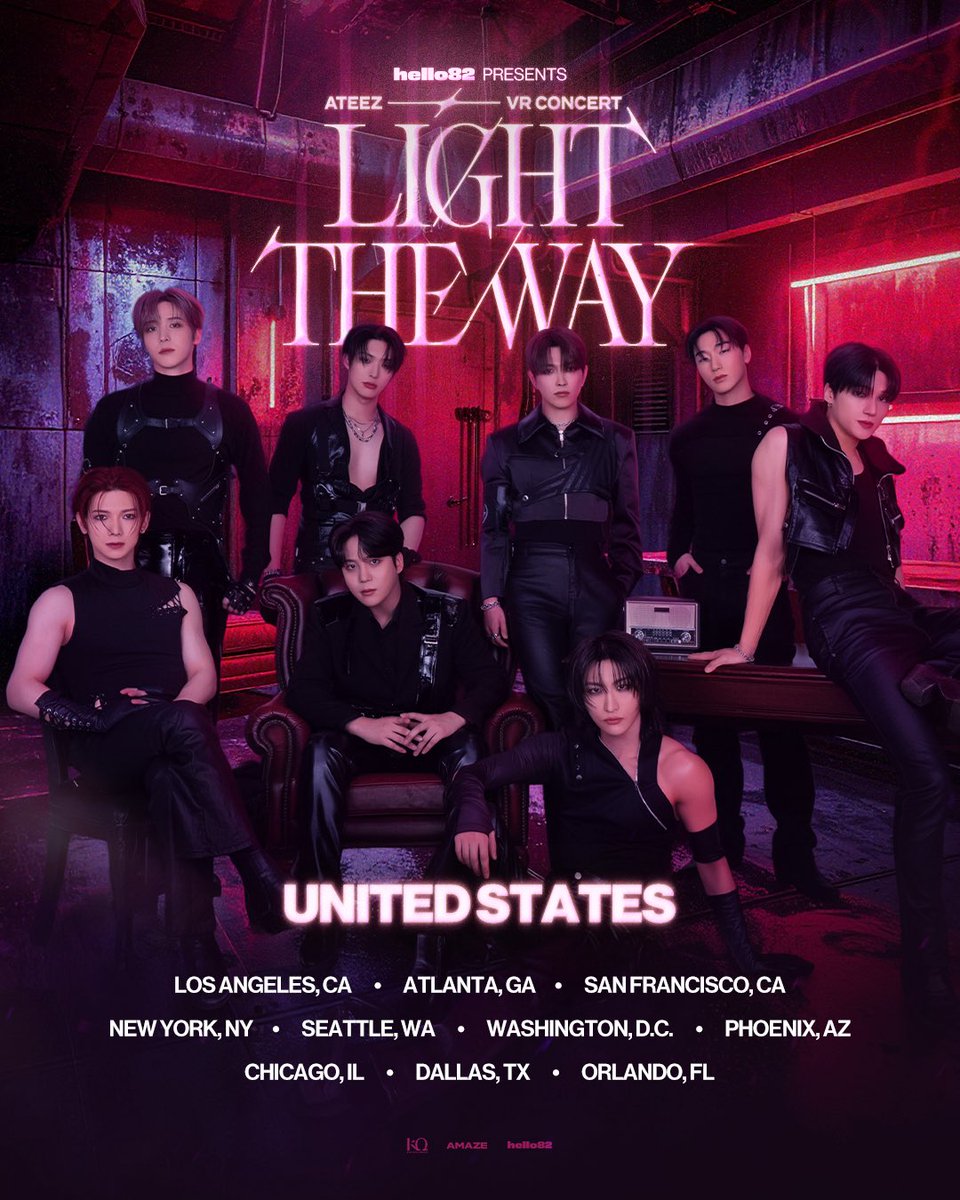 &lt;ATEEZ VR CONCERT : LIGHT THE WAY&gt; in the U.S. 🌟
ATINY, get ready to experience the world of fantasy up close at the first ever ATEEZ VR Concert!

Tickets On Sale 11/19 | 5PM PT
🔗 hello82.com

<a href="/ATEEZofficial/">ATEEZ(에이티즈)</a> <a href="/AMAZE_VR/">AMAZE</a> 
#ATEEZ #에이티즈 #ATEEZVRCONCERT #LIGHT_THE_WAY