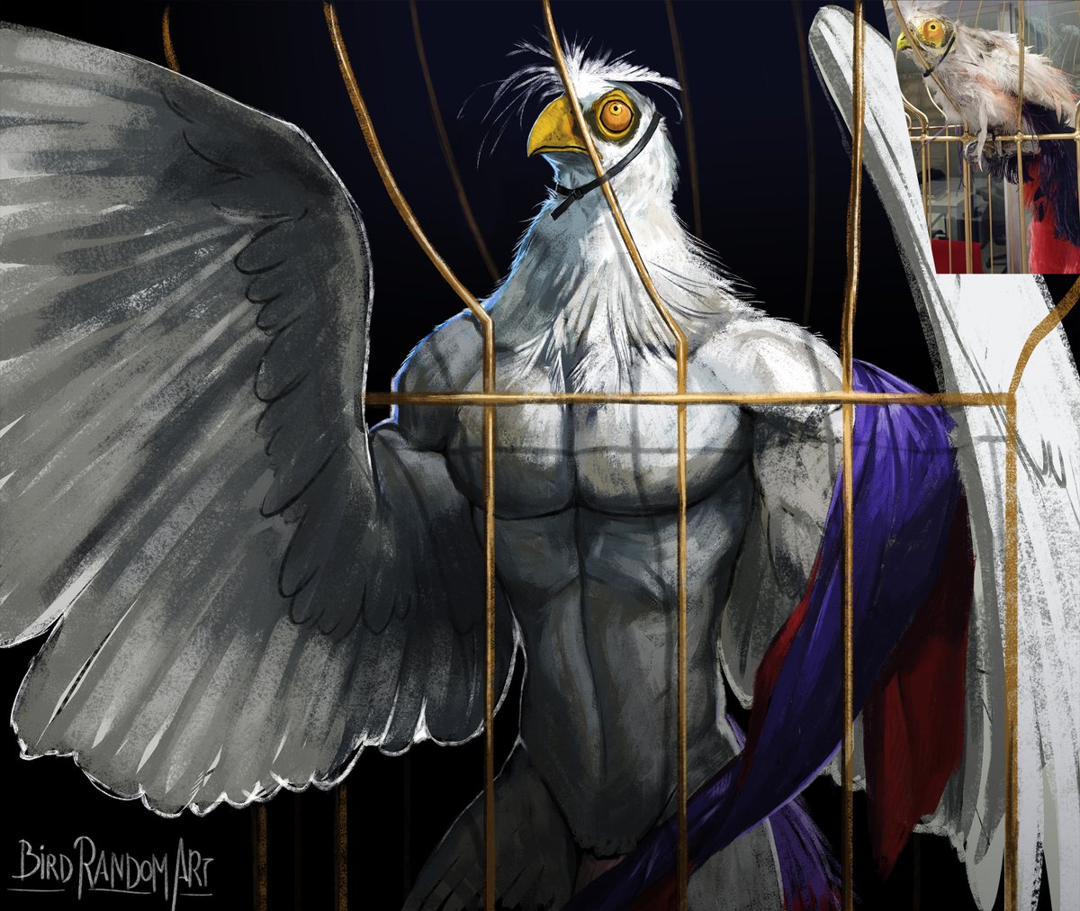 BirdrandomART's tweet image. Reinterpretando esculturas fuleras 2... (me mata el precinto en la cara de pajarraco)