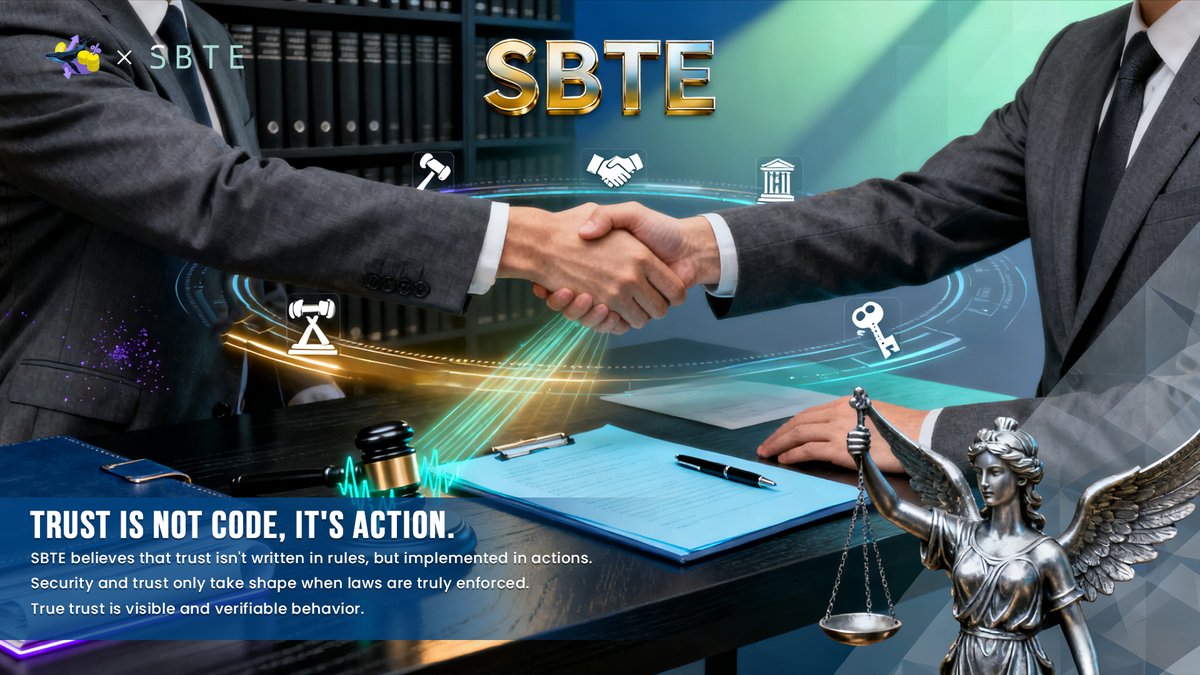 IEOWhales's tweet photo. 🤝 Trust doesn’t start with words, it starts with action.
SBTE turns legal principles into execution, setting new standards of trust in the digital world. ⚙️
Justice proven by action, not code, that’s the future with SBTE. ✨
#SBTE #DigitalTrust #FutureOfAction #ProtectionTech https://t.co/JuFmqNeQyx