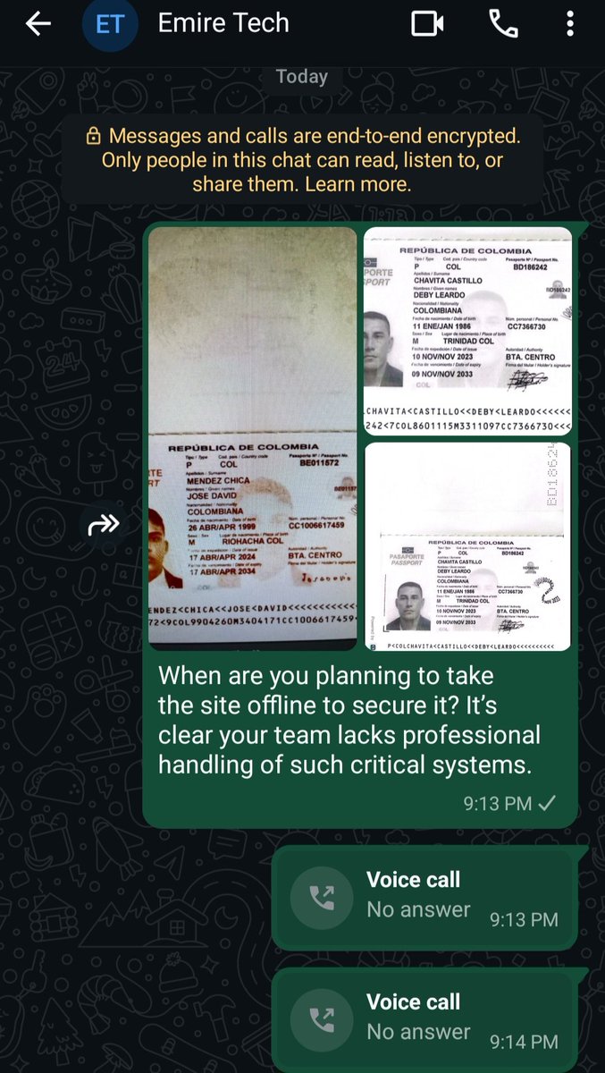 InaHassan3's tweet photo. Empire Tech has gone completely silent, the same company that was handling travelers’ most sensitive personal data. No response, no accountability. Silence speaks volumes. https://t.co/4MLoyHiGtL