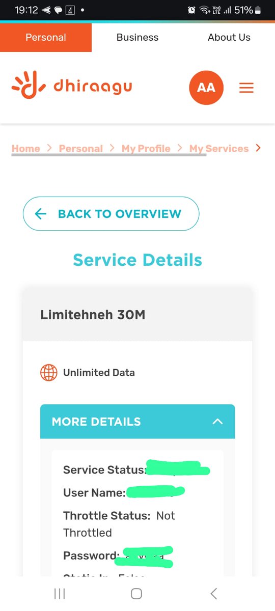 narxym's tweet photo. Hey @Dhiraagu, your customer portal shows WiFi/service passwords in plain text under "Service Details." Huge security risk—vulnerable to shoulder surfing, screenshots, or hacks. Passwords should be hashed &amp; hidden! Fix ASAP to safeguard users. #CyberSecurity #MaldivesISP https://t.co/c2haRJM4js