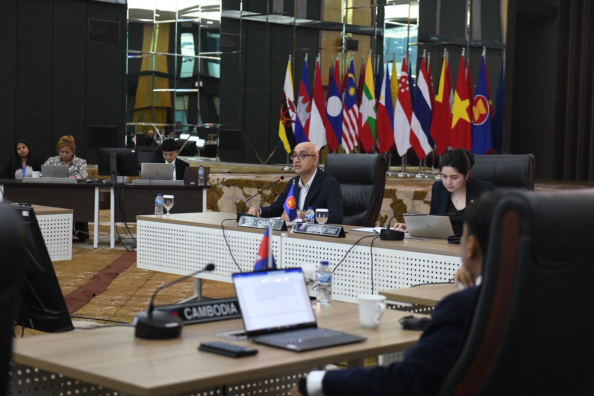ASEAN's tweet photo. The 10th ASEAN-Switzerland Joint Sectoral Cooperation Committee (AS-JSCC) Meeting, held on 10 November 2025 at the ASEAN Headquarters/ASEAN Secretariat, underscored the shared commitment to deepen cooperation for mutual benefit. 

The Meeting noted the outcomes of the 47th ASEAN Summit and Related Summits in Kuala Lumpur, updates on the implementation of the Initiative for ASEAN Integration (IAI) Work Plan IV, progress under the ASEAN Smart Cities Network initiative, and ASEAN’s ongoing efforts to advance sustainable development. Switzerland also apprised the Meeting on its domestic affairs, its approach to international and regional challenges, and its future economic development and priorities.

The Meeting reviewed progress in implementing the ASEAN-Switzerland Practical Cooperation Areas (2022-2026) and recognised the importance of intensifying efforts to complete the remaining action lines. To further realise the potential of the Sectoral Dialogue Partnership, the Meeting underlined the importance of closer collaboration in areas such as peace and reconciliation, energy, science, technology and innovation, information and communication technologies (ICTs), digital integration and e-commerce, public health, sustainability, and connectivity. Both sides also recognised the need to bolster outreach and awareness of the partnership among relevant stakeholders. 

The 10th AS-JSCC Meeting was co-chaired by H.E. Satvinder Singh, Deputy Secretary-General of ASEAN for the ASEAN Economic Community, and H.E. Markus Leitner, Head of the Asia Pacific Division at the Federal Department of Foreign Affairs (FDFA) of the Swiss Confederation. Members of the Committee of Permanent Representatives to ASEAN, or their representatives, as well as the Ambassador of Switzerland to ASEAN, attended the Meeting.