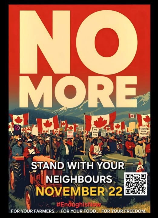 ENOUGH IS NOW - #Enoughisnow #FarmerProtest2025 
Thank you for sharing ❤️ Canada &amp; US Please join in! 
facebook.com/groups/1317010…