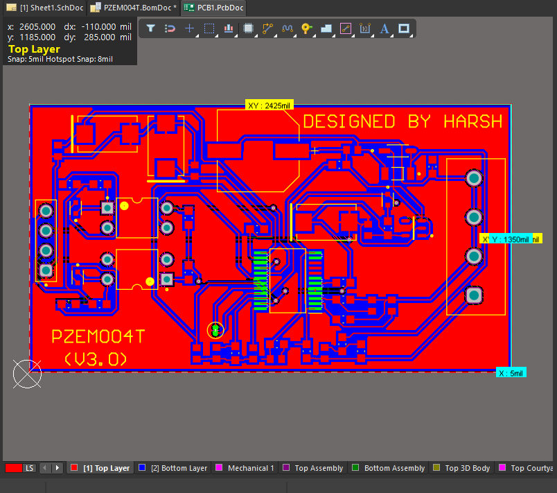 HarshSaini7129's tweet image. 🚀 Designed the PZEM004T Power Monitoring Module using Altium Designer — a high-precision PCB for real-time voltage, current, and energy measurement.
#AltiumDesigner #PCBDesign #PZEM004T #HardwareDesign #ElectronicsEngineering #IoT #EmbeddedSystems #CircuitDesign #TechInnovation