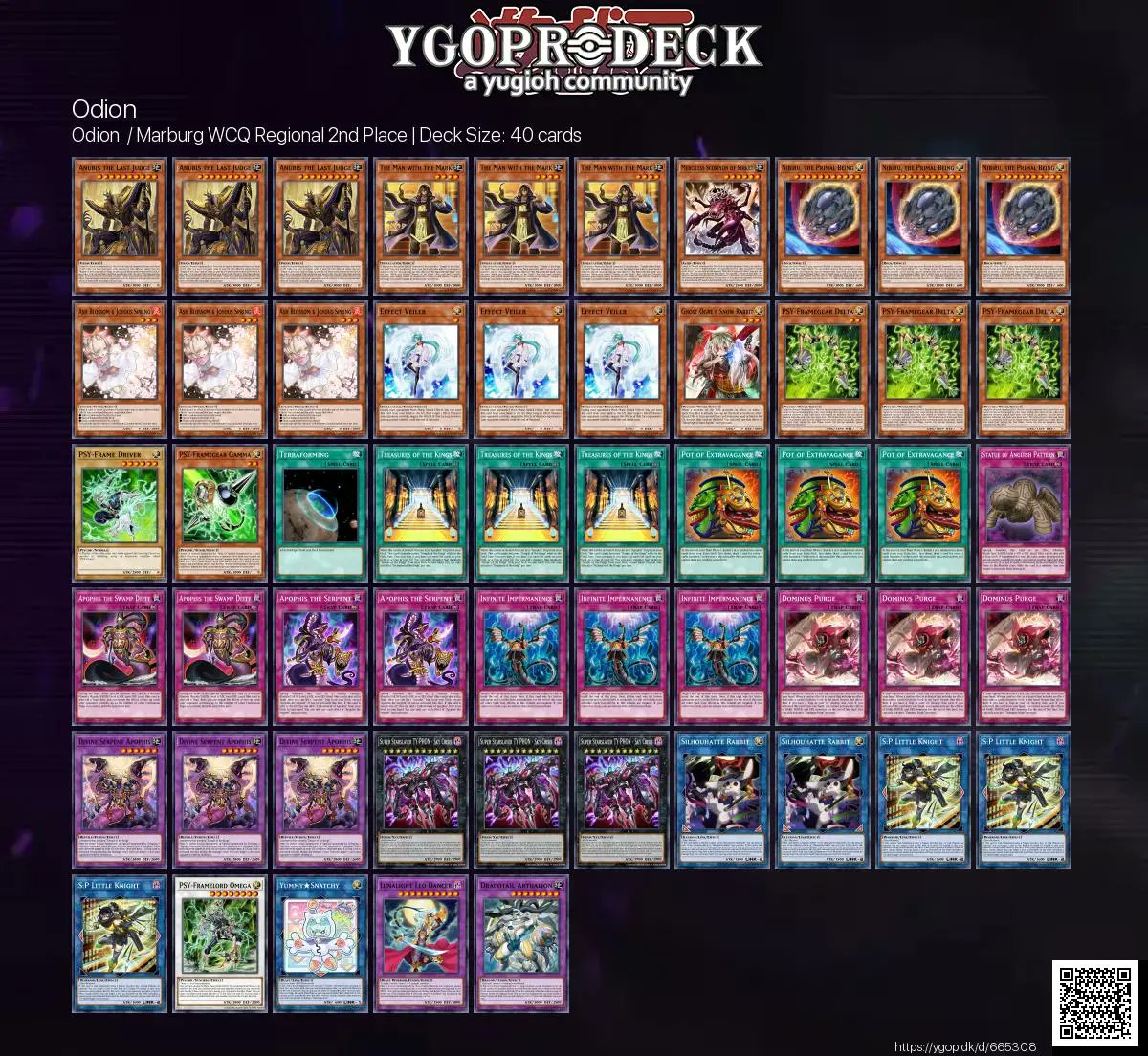 Odion  / Marburg WCQ Regional 2nd Place 🏆

✅ ygop.dk/d/665308

#yugioh #yugiohtcg
