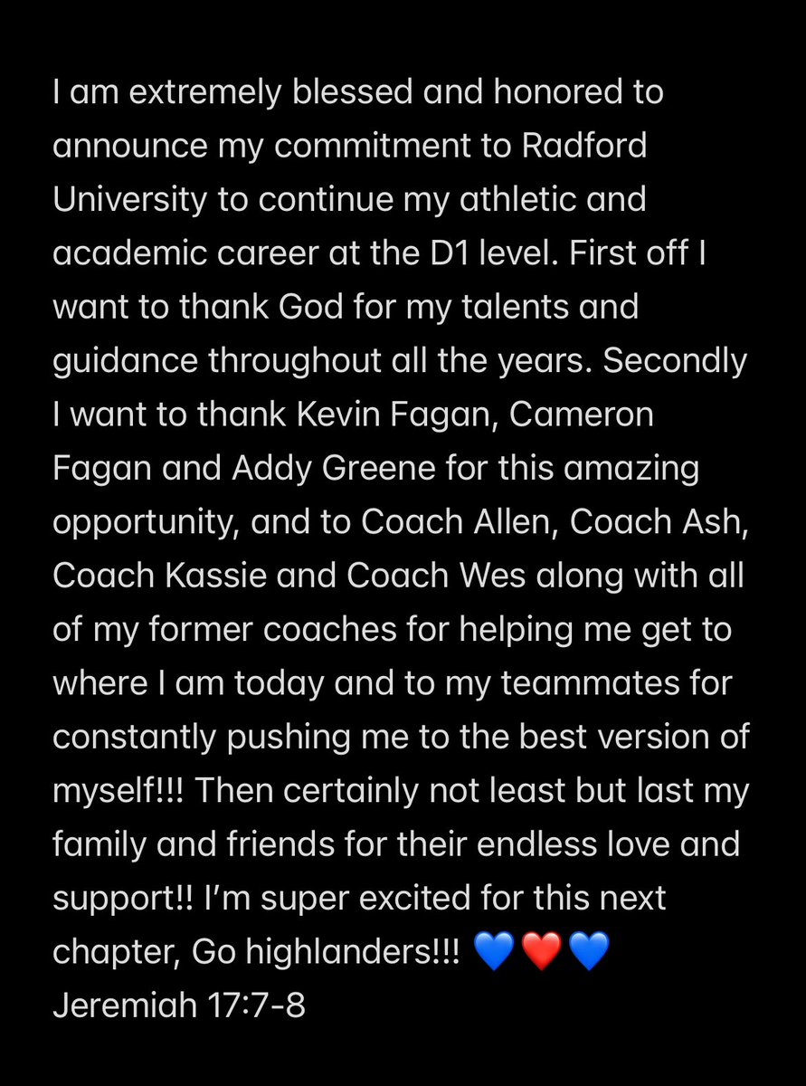 Go Highlanders!!! ❤️💙❤️
<a href="/VA_Phoenix_Wood/">VA Phoenix Wood</a> 
<a href="/CameronKFagan/">Cameron Fagan</a> <a href="/RadfordSoftball/">Radford Softball</a>