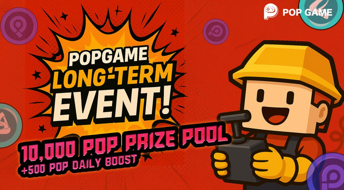 🔥 PopGame Long-Term Event is LIVE! 🔥
10,000 $POP prize pool + 500 $POP daily reward for active players!
🎮 Join the event
🎁 Complete tasks
📈 Submit wallet → earn POP every day

Don’t miss your share — early players earn more! ⏳
Jump in now! 🚀
web👉 popgame.win