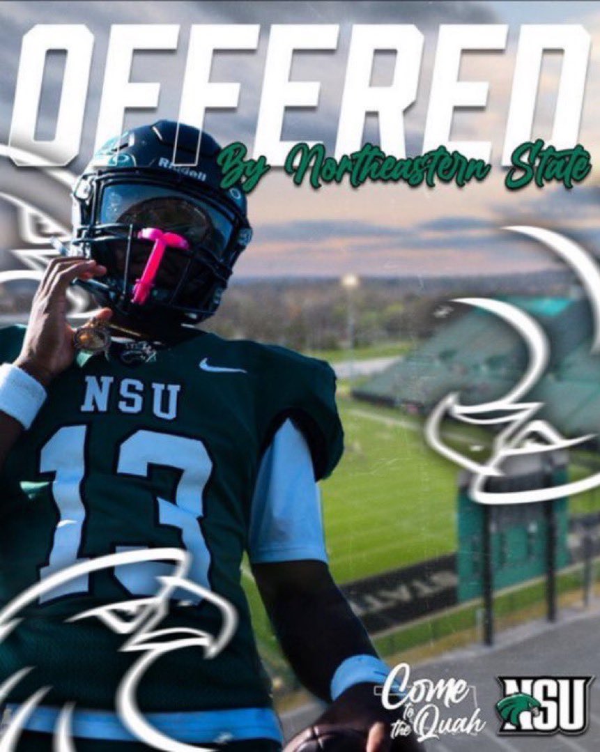 Thank you lord! Blessed to have received scholarship offer from <a href="/NSU_Football/">Northeastern State Football</a> thank you <a href="/GP_Recruiting/">GamePlan Recruiting</a> <a href="/RenKokScouting/">Ren Kok</a> <a href="/Coach_MThompson/">Matt Thompson</a> <a href="/ThePuntFactory/">Aaron Perez</a> thank you <a href="/coachjatwell/">Jeremy Atwell</a>